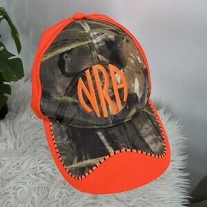 NRA Camo Hunter Orange Hat Baseball Cap
